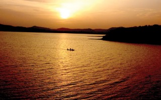 Parakrama Samudra Sea of Parakrama ancient irrigation reservoir, Polonnaruwa