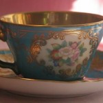 Noritake-Gold-Turquoise-Blue-Hand-Painted-Porcelain-Tea-Cup